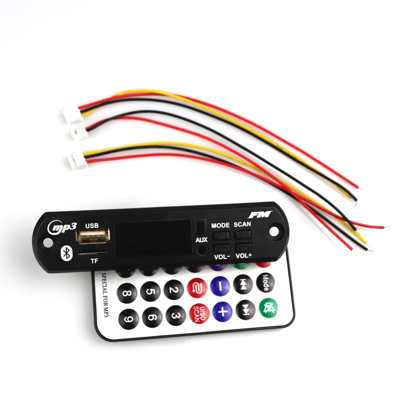 Автомобильный USB MP3 плеер Bluetooth декодер плата модуль DC 5 в 12 В источник питания с