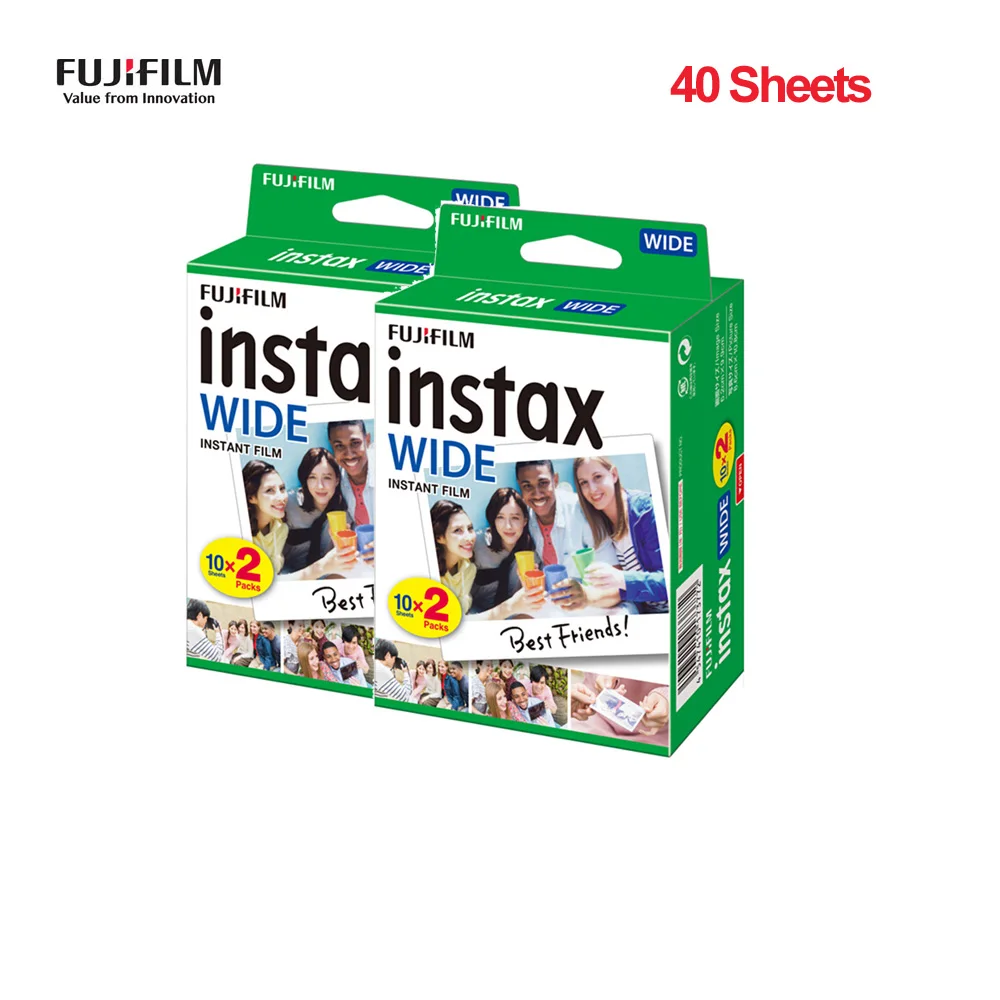40 Sheets 20-200 листов Fujifilm Instax Wide плёночный широкоугольный фотоаппарат мгновенная пленка фотобумага для Fujifilm Instax WIDE300 пленка для камеры Instax - Цвет: 40 Sheets