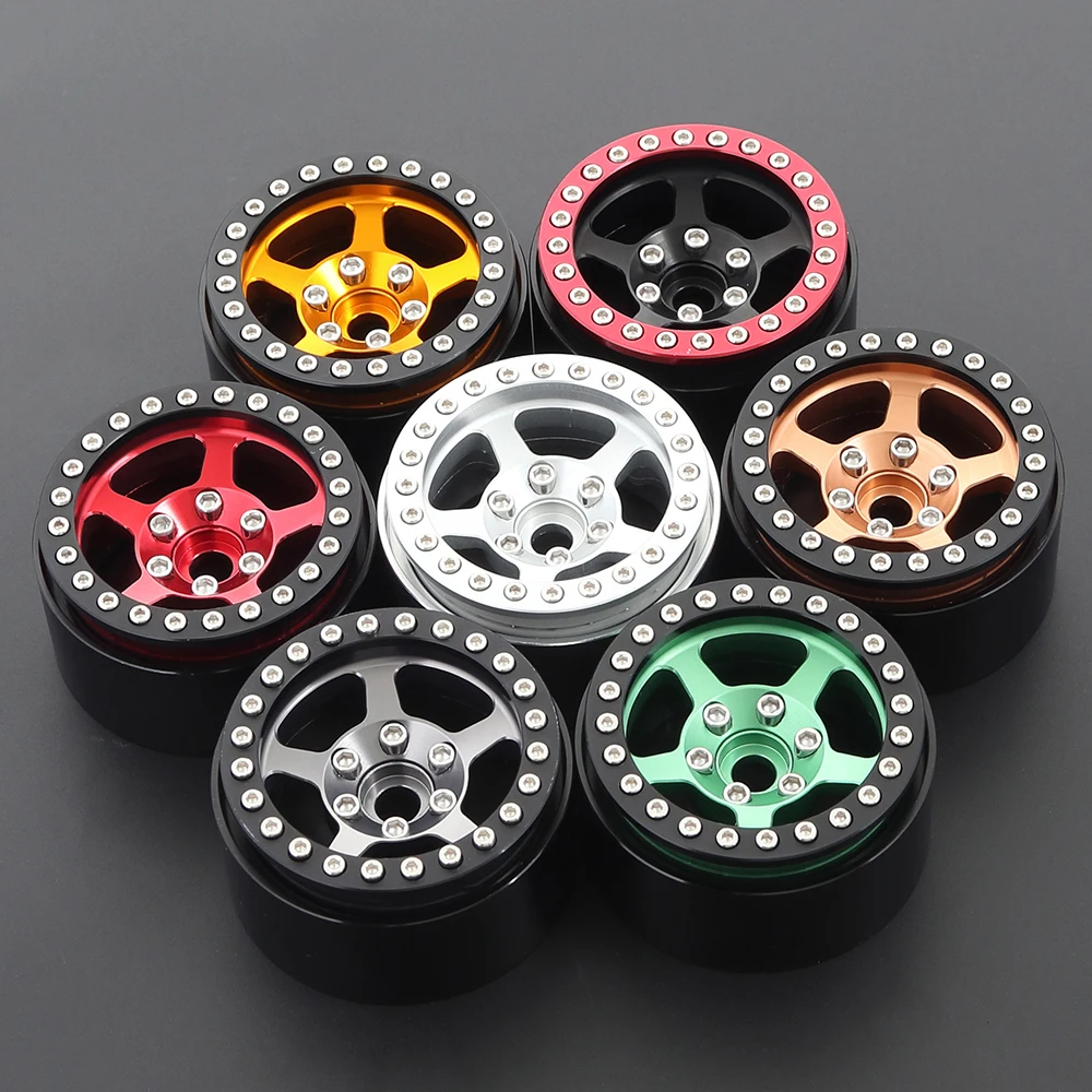 1/10 RC Гусеничный алюминиевый сплав 1 9 &quotBeadlock колеса Красочные 5 спиц обод для Traxxas