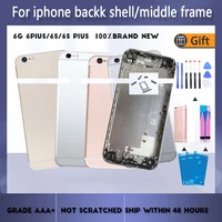back cover for iphone 6g 6s 6plus 6s plus back housing cover high quality rear door chassis middle frame sim tray side key