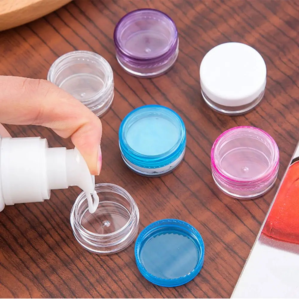 Маленькие прозрачные пластиковые контейнеры для образцов мини банки бутылок