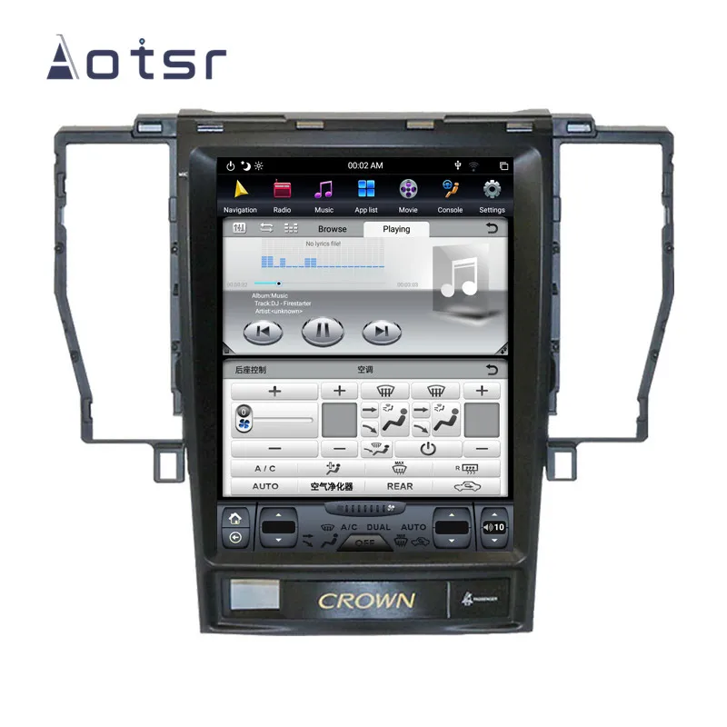 Автомобильный GPS навигатор в стиле Tesla Android 9 0 для Toyota Crown MaJesta 2005 2009 12 й годов