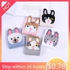 Носки женские с мультяшным принтом, хлопковые невидимые носки с милыми животными, стерео, до щиколотки для девушек, Харадзюку, дышащие розовые, 5 пар = 10 шт.