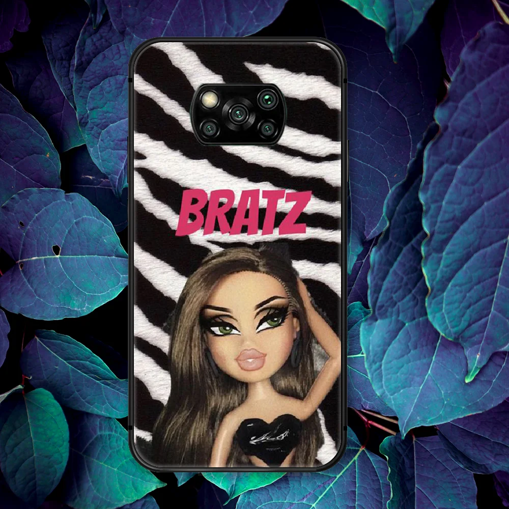 

Bratz Cute Cartoon Doll Girl Phone Case For Xiaomi Mi Note 10 A3 9 MAX 3 A2 8 9 Lite Pro Ultra black Cover Painting Waterproof