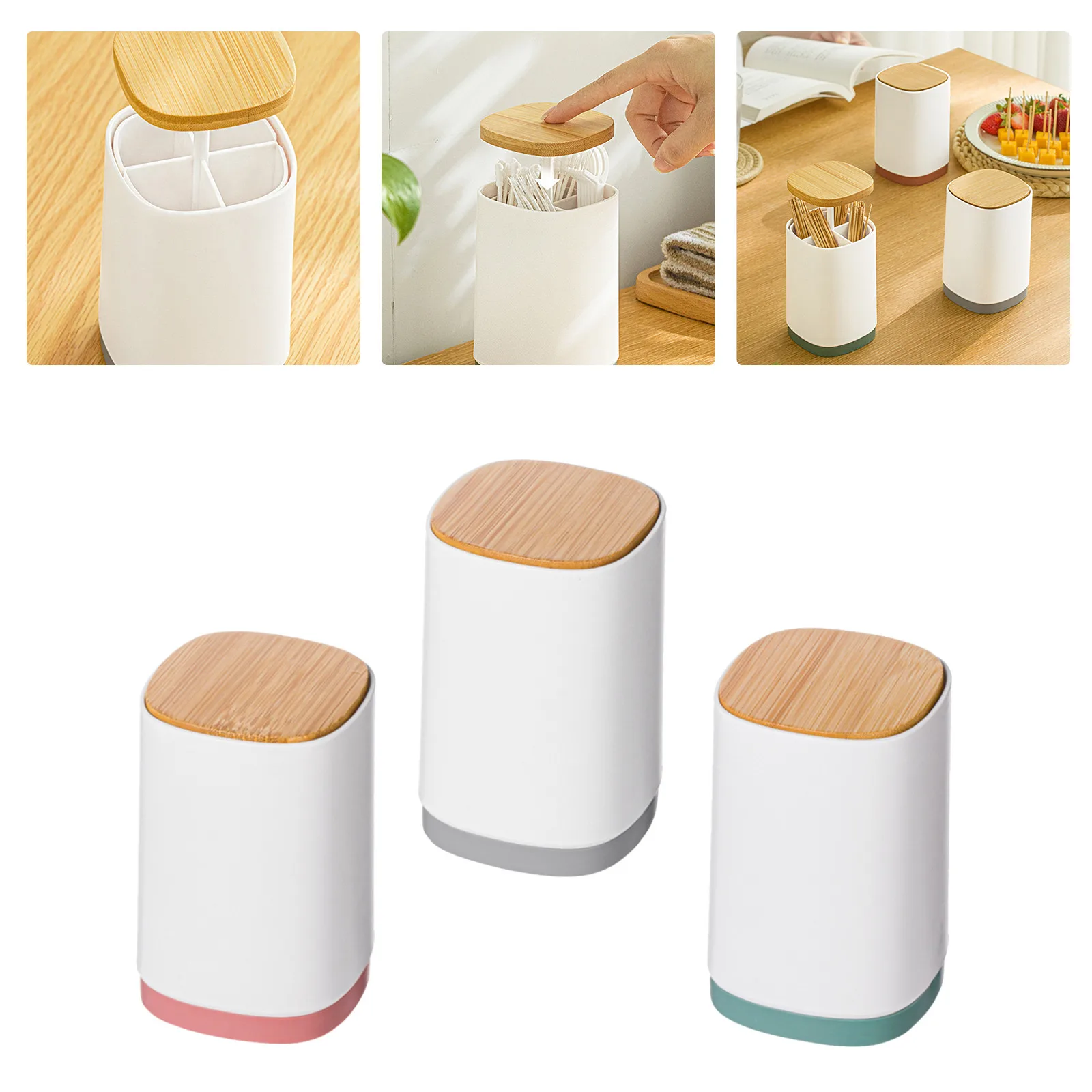 Творческий из четырех частей нажимного типа портативная зубочистка коробка с