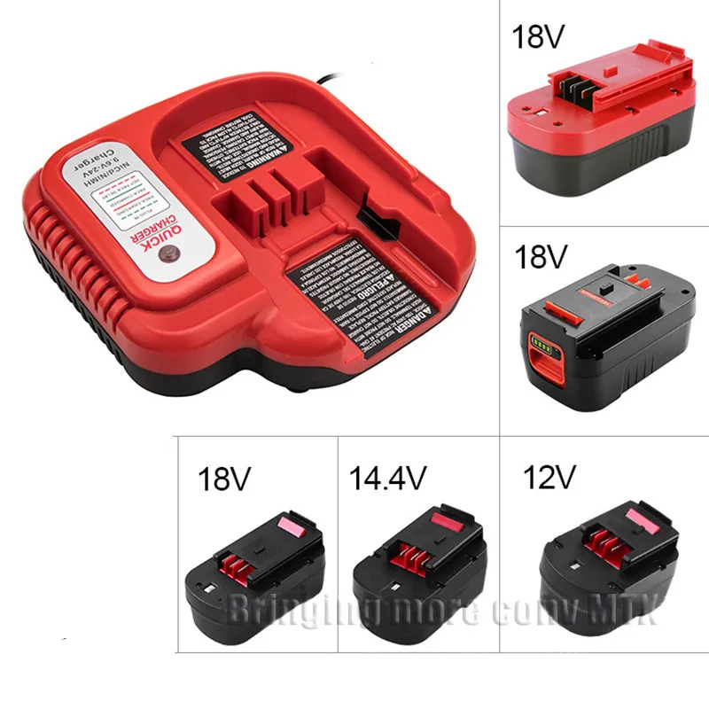 Cargador de batería NI-CD/NI-MH para Black & Decker, taladro eléctrico, destornillador, herramienta, accesorio de batería, 9,6 V, 14,4 V, 18V, 20V, nuevo