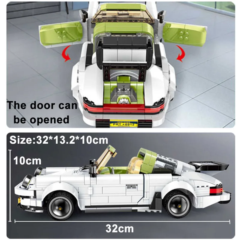 

856 Piece Bricks Racing Car Set City Model Building Blocks Boys Birthday Gifts Kids Educational Toys For Children