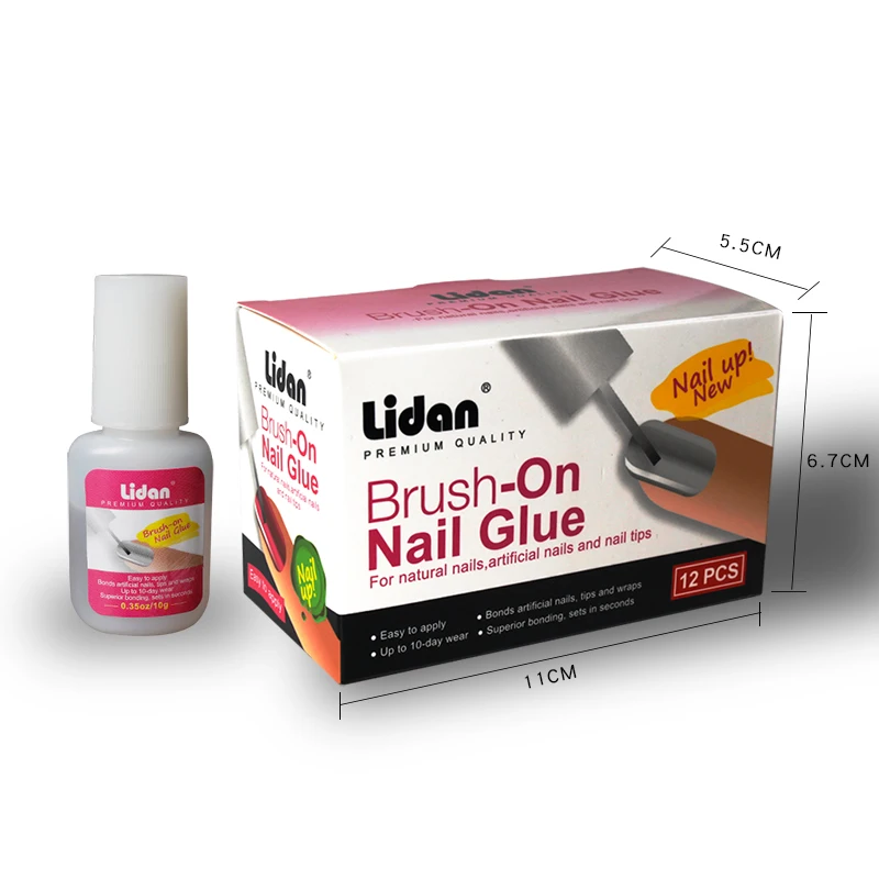 

Fast Drying Glue Decoration with Brush Design Care Nail Sticker Manicure Rhinestone Sticky Adhesive Polish DIY Nail Art Tools