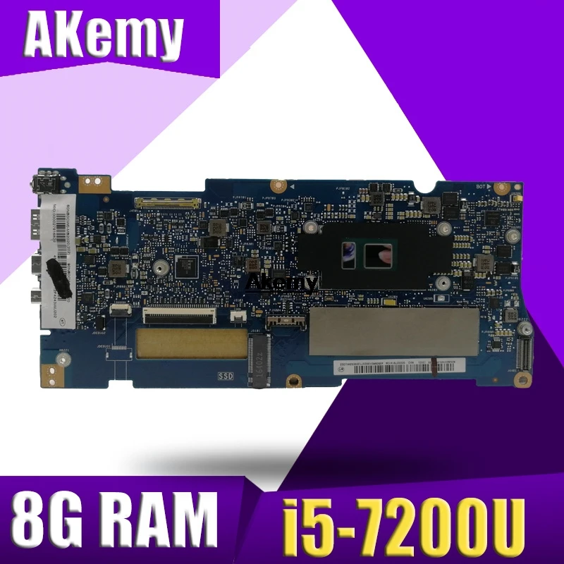 Akemy UX330UAR материнская плата для ноутбука ASUS UX330UA UX330U U3000U Mainboard i5 7200U 8G RAM