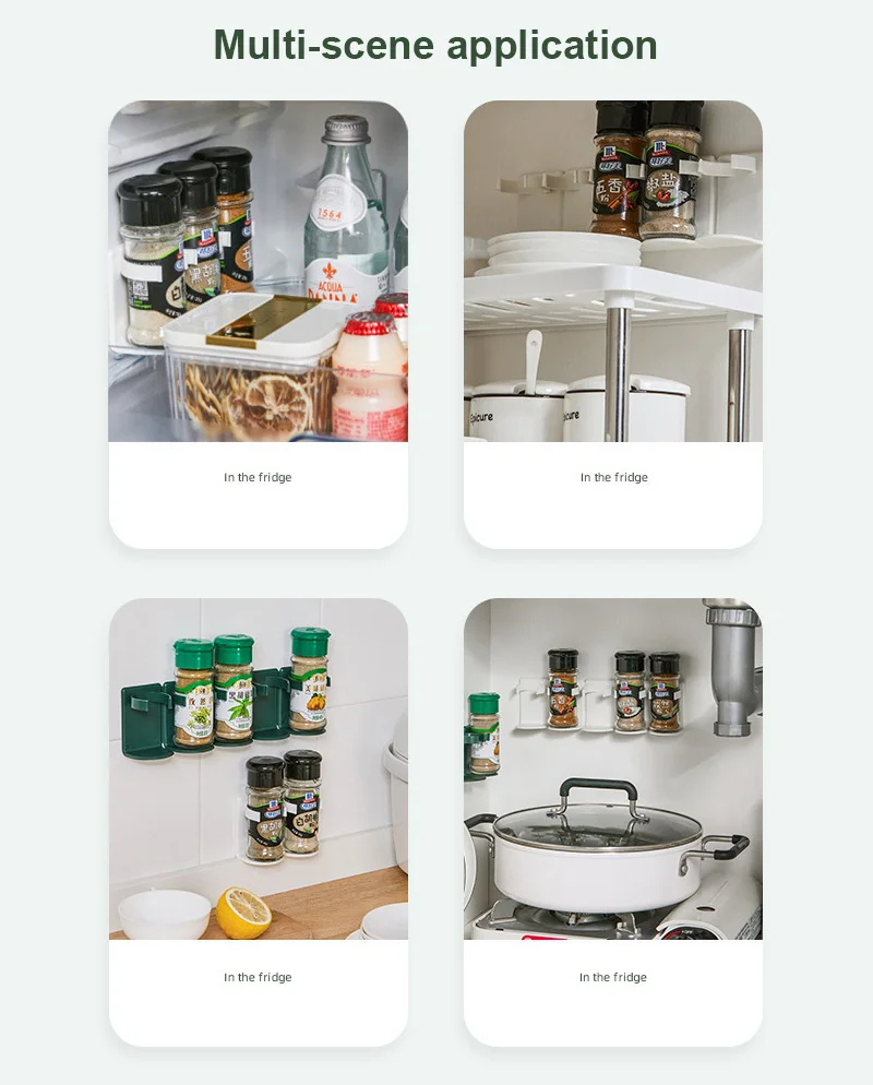 Настенная стойка для специй кухонный органайзер держатель бутылок подвесные