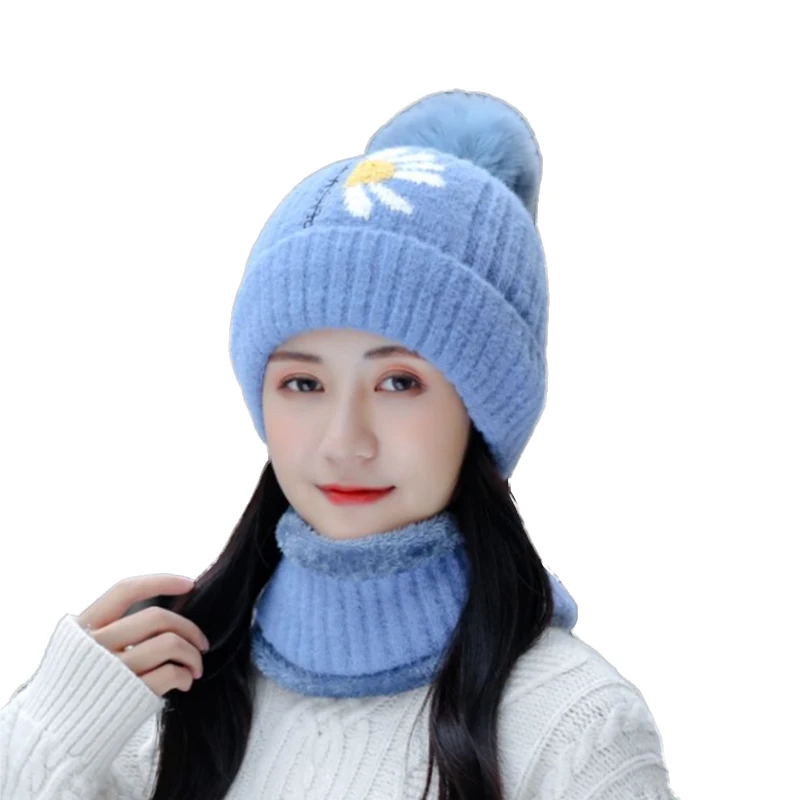 Новая зимняя шапка и шарф комплект ювелирных изделий для женщин осень зима