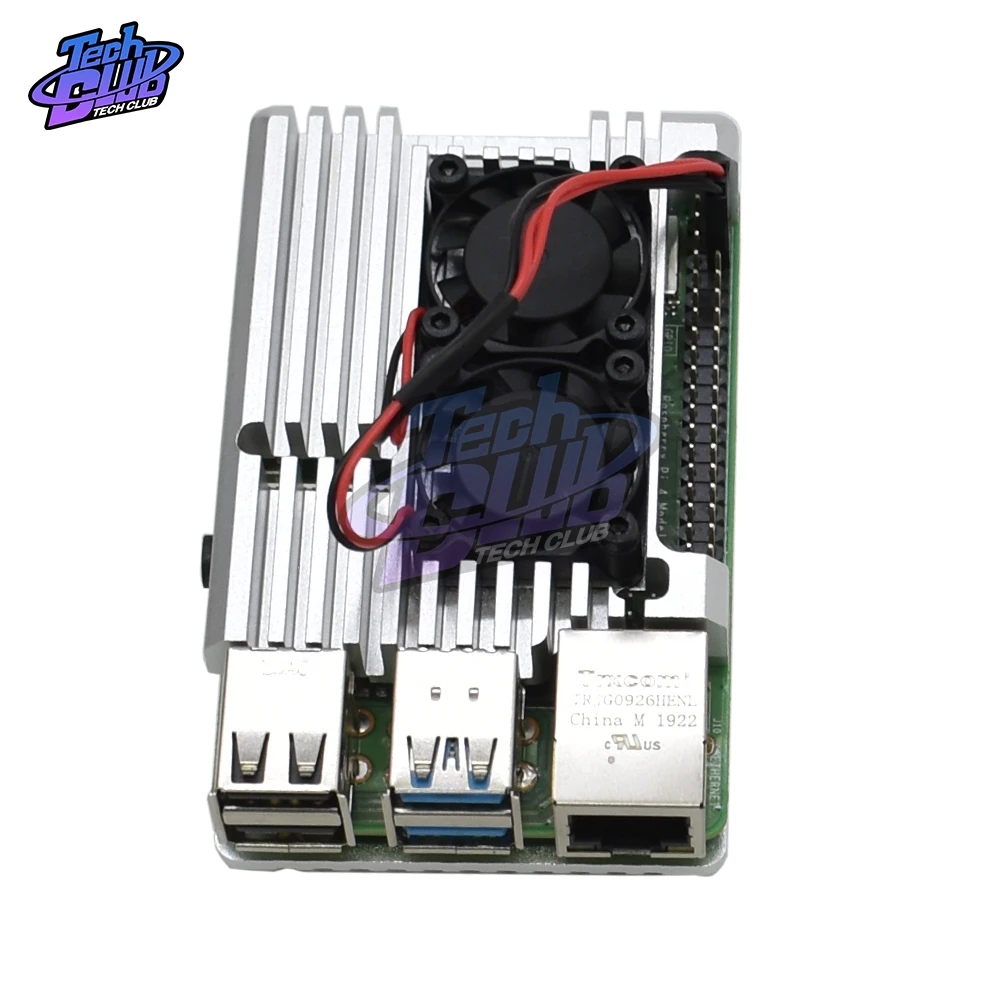 Для Raspberry Pi 4 CNC металлический корпус защитный бокс Оболочка Чехол Алюминий сплав Черный с отверткой охлаждающими вентиляторами