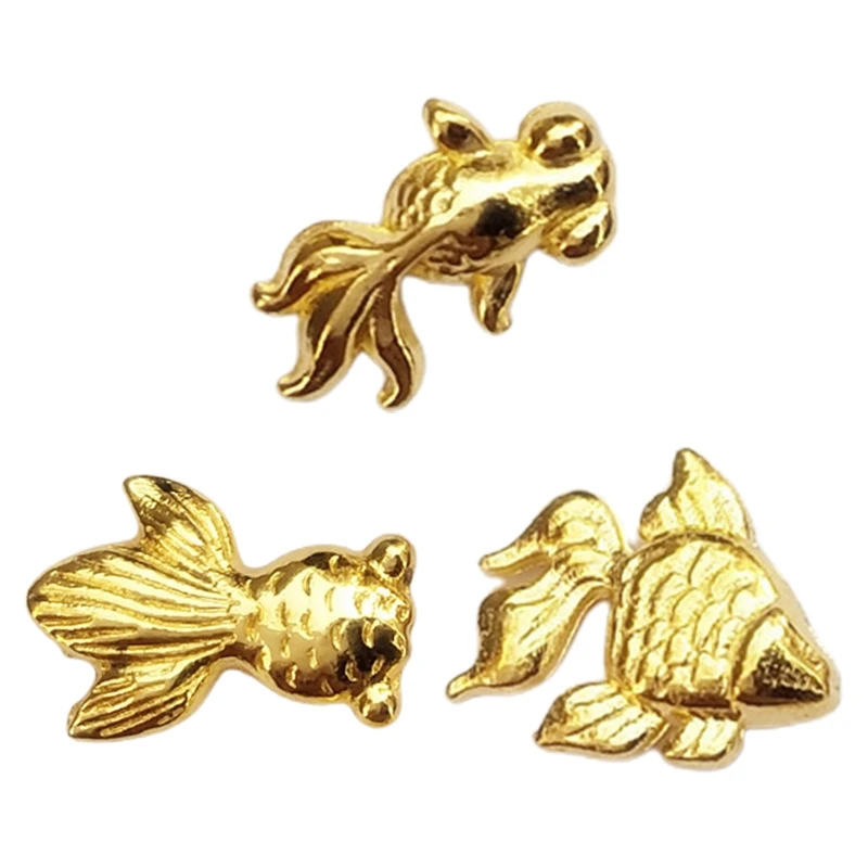 

BX0C 100Pcs/Pack Cute Mini Small Metal Goldfish UV Resin Epoxy Mold Making Jewelry Filling Material DIY Crafts Tools