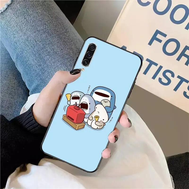 

Kawaii Samezu Shark Soft Silicone Phone Case For Samsung galaxy S 9 10 20 A 10 21 30 31 40 50 51 71 s note 20 j 4 2018 plus