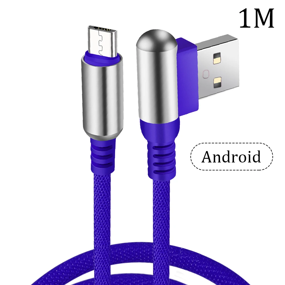Micro-Blue Type C USBC кабель для быстрой зарядки type-C Micro USB C для iOS локтевой кабель для зарядки мобильного телефона высокоскоростной передачи данных - Color: Micro-Blue