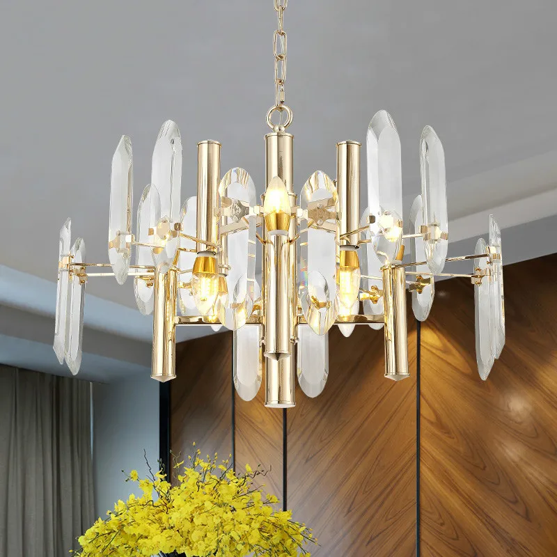 Роскошная люстра в стиле пост модерн светодиодный светильник золотого цвета