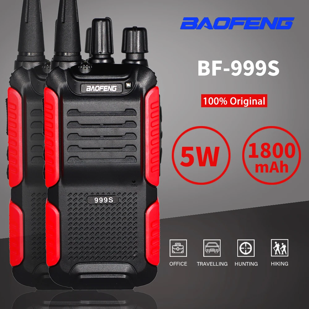 Baofeng BF-999S рация UHF радио 5 Вт 1800 мАч большое расстояние портативный BF 999S cb