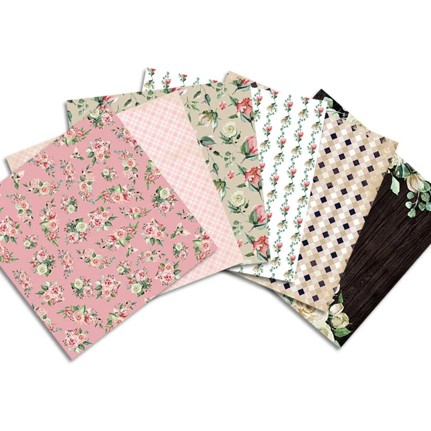 

ZFPARTY 12pcs 6"Single-side Printed Right Now pattern creative papercraft art paper handmade scrapbooking kit set book