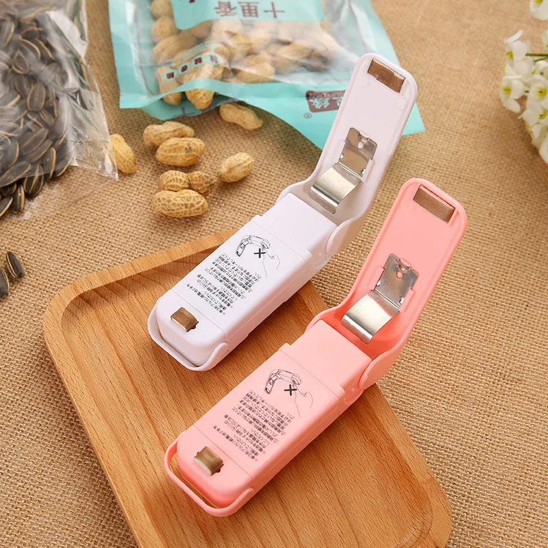 Mini Portable Food Sealer Snack Bag Clip Hot Sealer Candy Blend Color Home Kitchen Store Electric Appliances Tools Small Items