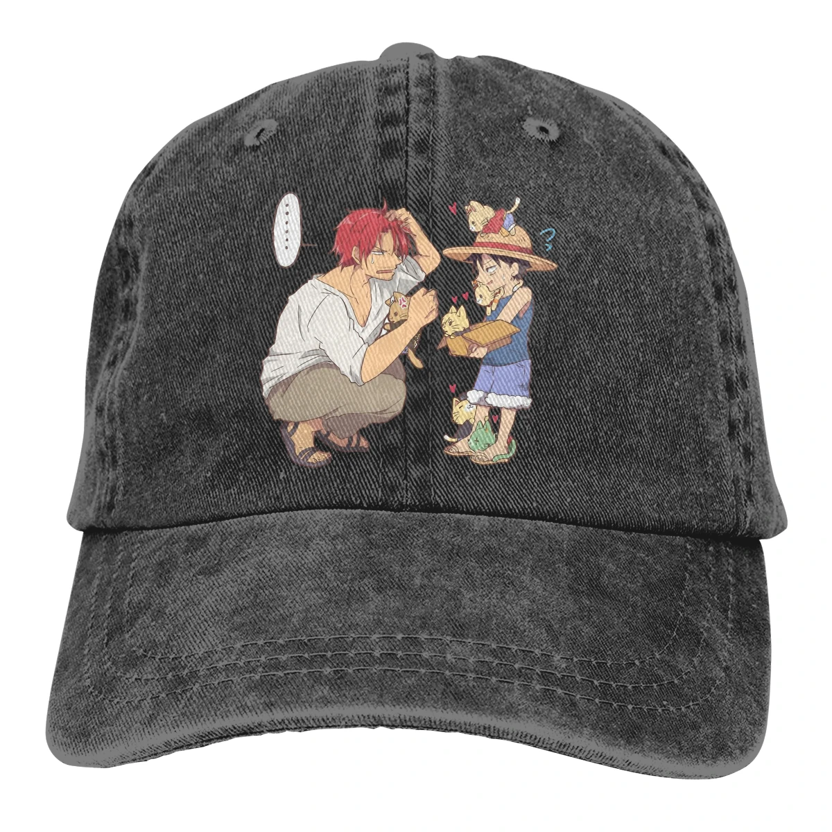 

Pure Color Dad Hats Luffy Meets Shanks Women's Hat Sun Visor Baseball Caps One Piece Anime Peaked Cap