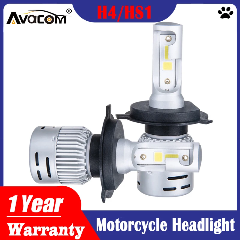 Avacom 2 шт. светодиодный светильник для головы мотоцикла H4 HS1 LED Phare Farol мото лампы 12 В