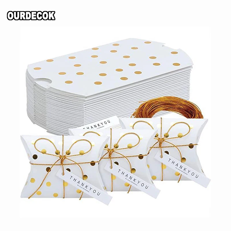 10 шт. Подушка Форма крафт-бумаги коробка для конфет ювелирных изделий из