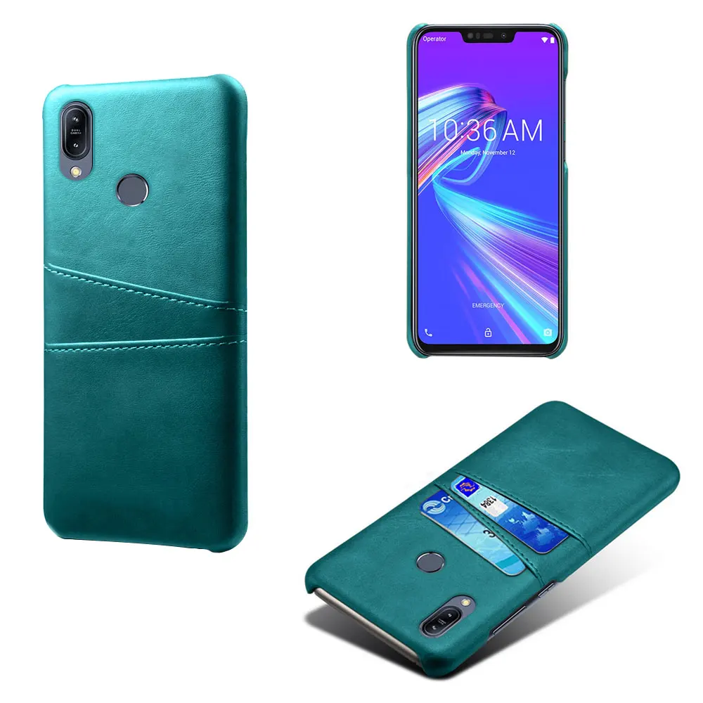 Кожаный держатель для карт чехол для телефона для ASUS ZC600KL ZB601KL ZB602KL ZA551KL ZB631KL ZB633KL ZB634KL из искусственной кожи чехол для ASUS ZB631KL - Цвет: Case-Green