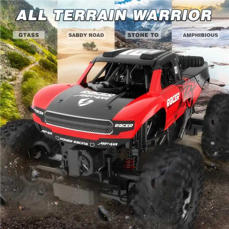 

Q96 1:10 4WD RC Car 15km/h Amphibious 2.4Ghz Off Road Radio Remote Controlled Vehicles Model Electric Racing Toys for Children