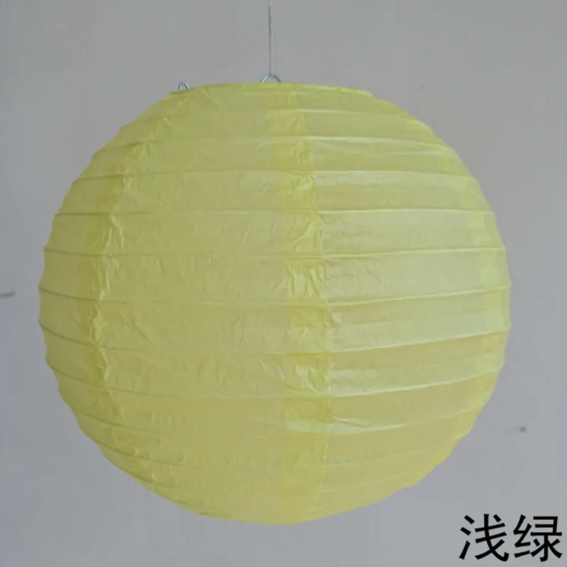 2pcs-Light green 2 шт. 4/6/8/10/12/14/16 дюймовый круглый одежда для свадьбы, дня рождения Бумага украшения-фонарики, подарок, ремесло, сделай сам, светильник подвесной шар - Цвет: 2pcs-Light green