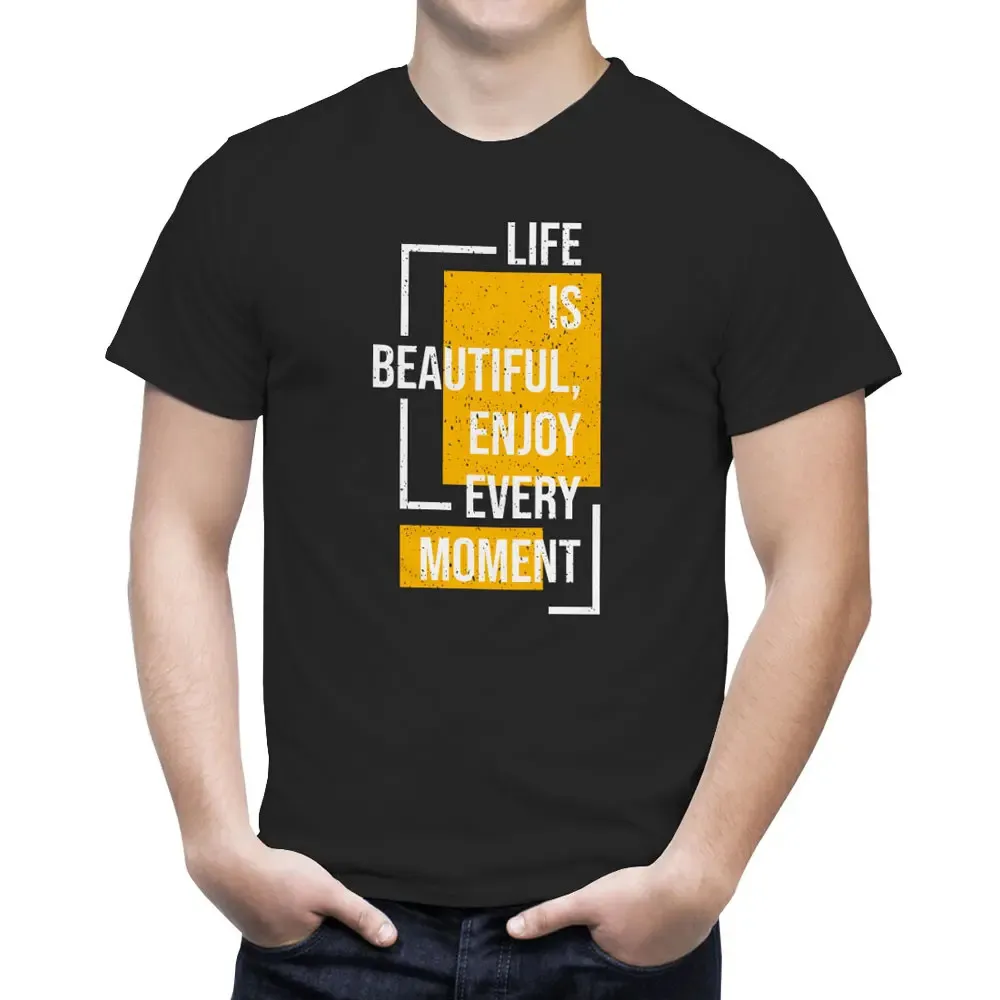 Life is beautiful наслаждайтесь каждым моментом хлопковая Повседневная футболка с