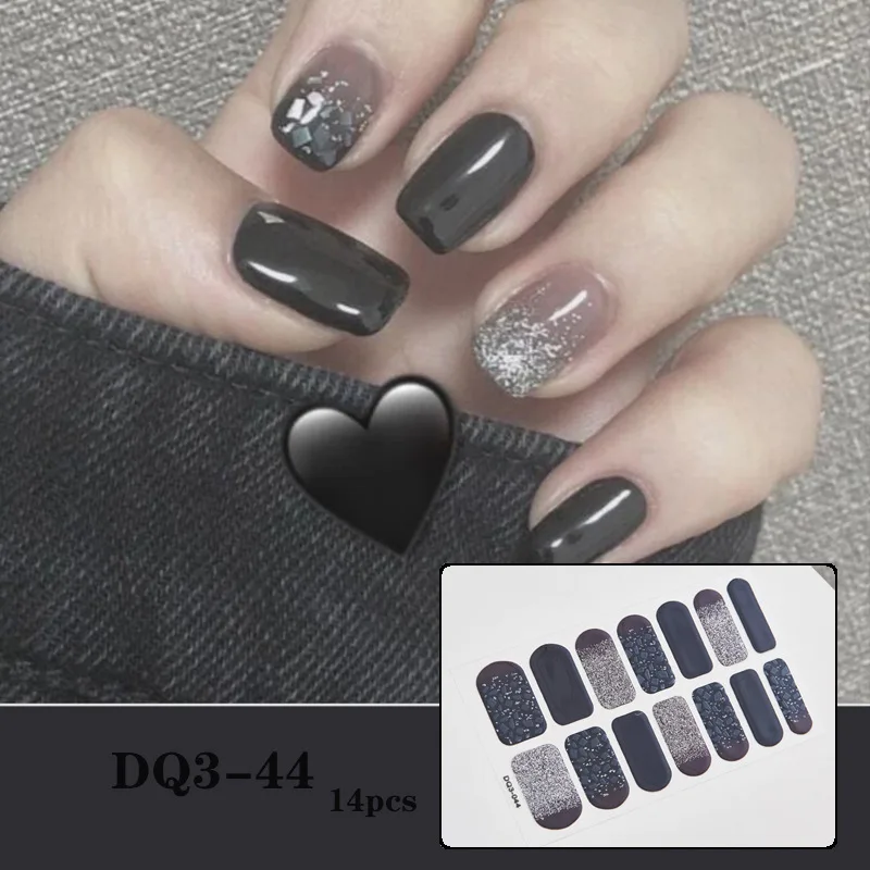 3D градиентные блестящие наклейки для дизайна ногтей в японском стиле Летние