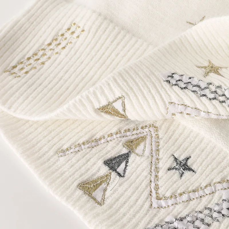 2020 autumn and winter new women's wear round neck gold thread celestial body pattern embroidery lazy wind loose top B-049 | Женская