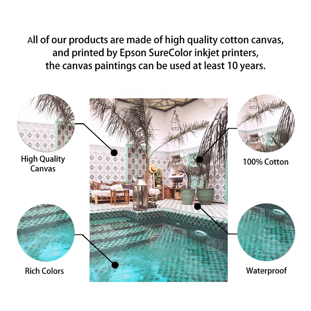 Настенная картина в стиле бохо ландшафт искусство раньше Марракеш постер холст