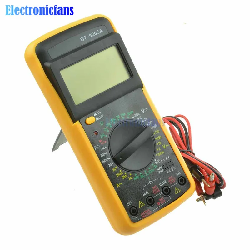 DT9205A ЖК цифровой мультиметр электрический Амперметр Вольтметр Сопротивление