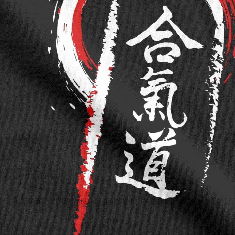 Men T Shirts Japan Aikido Funny Short Sleeve Morihei Ueshiba Tees Crewneck Clothing Cotton Printed T-Shirts Plus Size | Мужская одежда