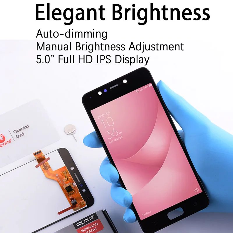 5.2'' Дисплей для Asus Zenfone 4 Max ZC520KL в сборе с тачскрином на рамке черный белый