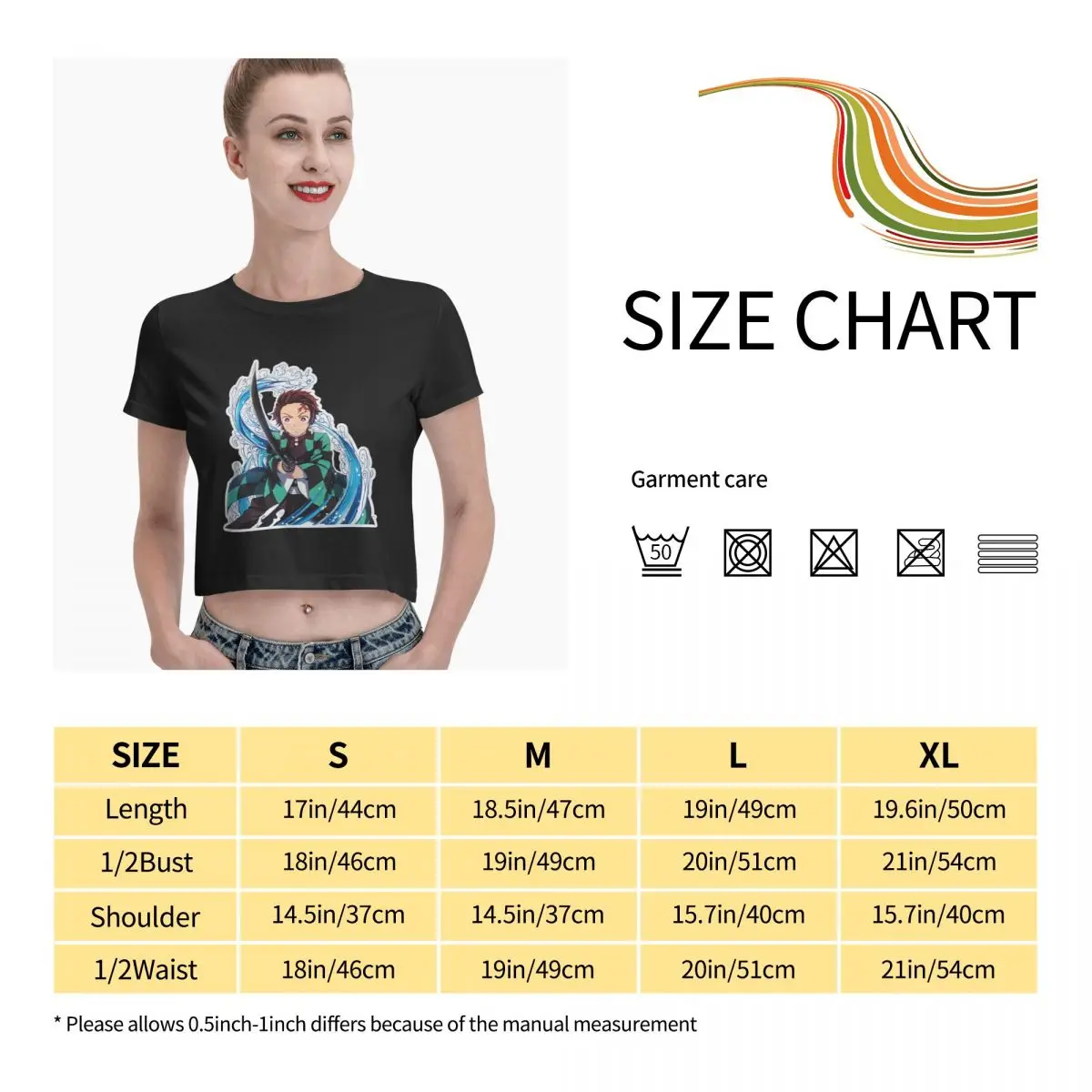 

Anime Fans Kamado Tanjirou 7 women's shirts fashion Short sleeveRound neck T-shirt