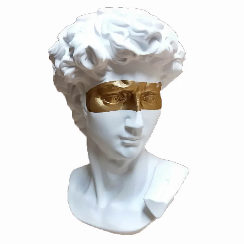 

15cm Resin David Statuettes European Head Ornaments Art Sketch Supplies Table Decoration Craft Gifts Home Decoration Accessories