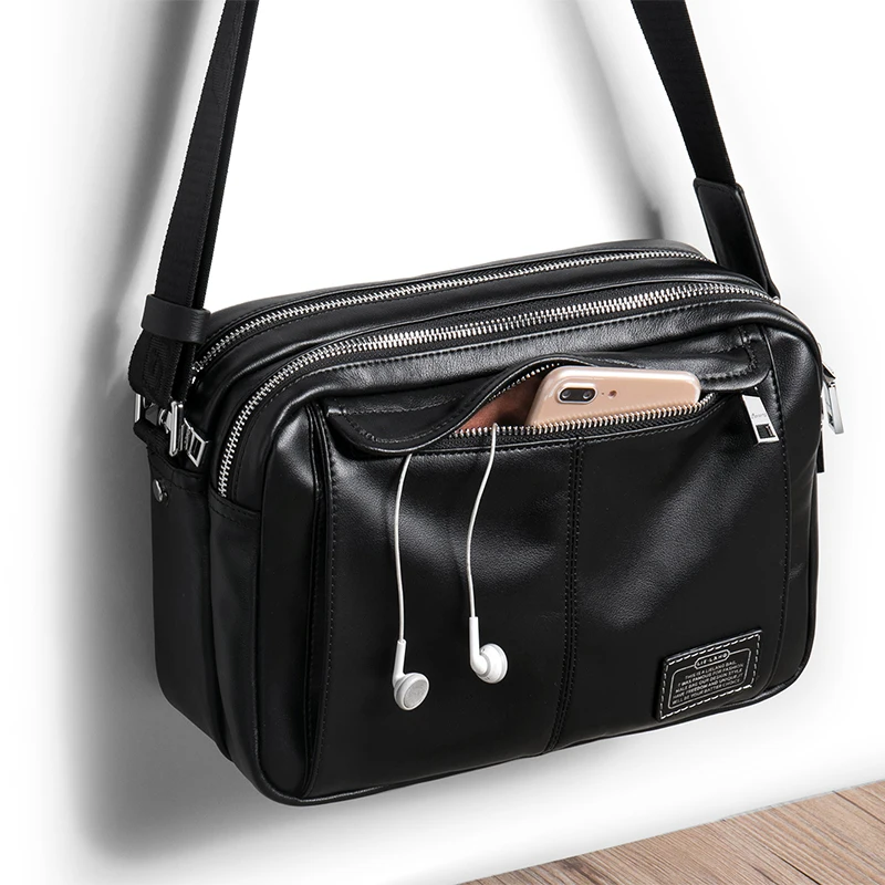 LIELANG 100% сумки на плечо из натуральной кожи для мужчин сумка-портфель Мужская