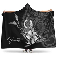 vanuatu hooded blanket fish with plumeria flowers style 3d printed wearable blanket adults kids various types hooded blanket
