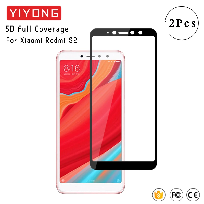 YIYONG 5D полное покрытие стекло для Xiaomi Redmi S2 закаленное Xiomi Y2 Защитная пленка экрана