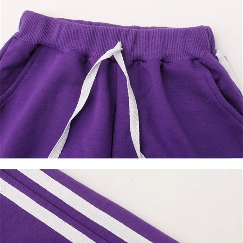 Спортивные штаны леггинсы для девочек спортивные брюки с полосками сбоку Одежда