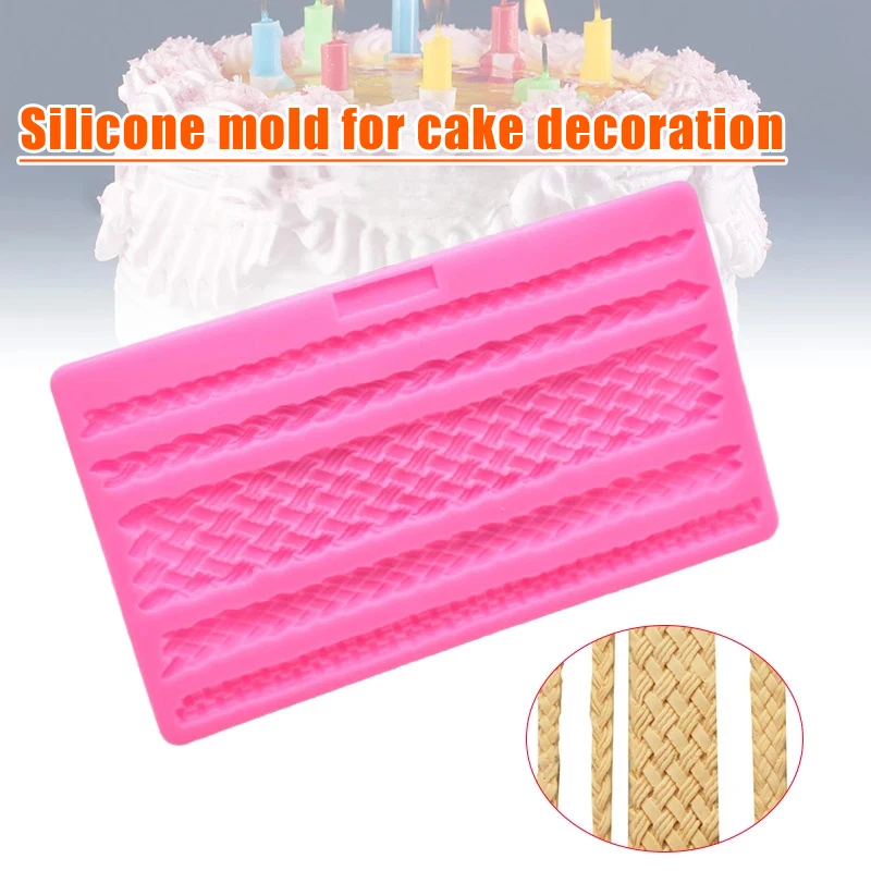 3D Silicone Mold for Fondant Cake Decorating Rope String Pattern  Baking Chocolate Mould Heat Resistance DIY Tool EIG88 images - 6