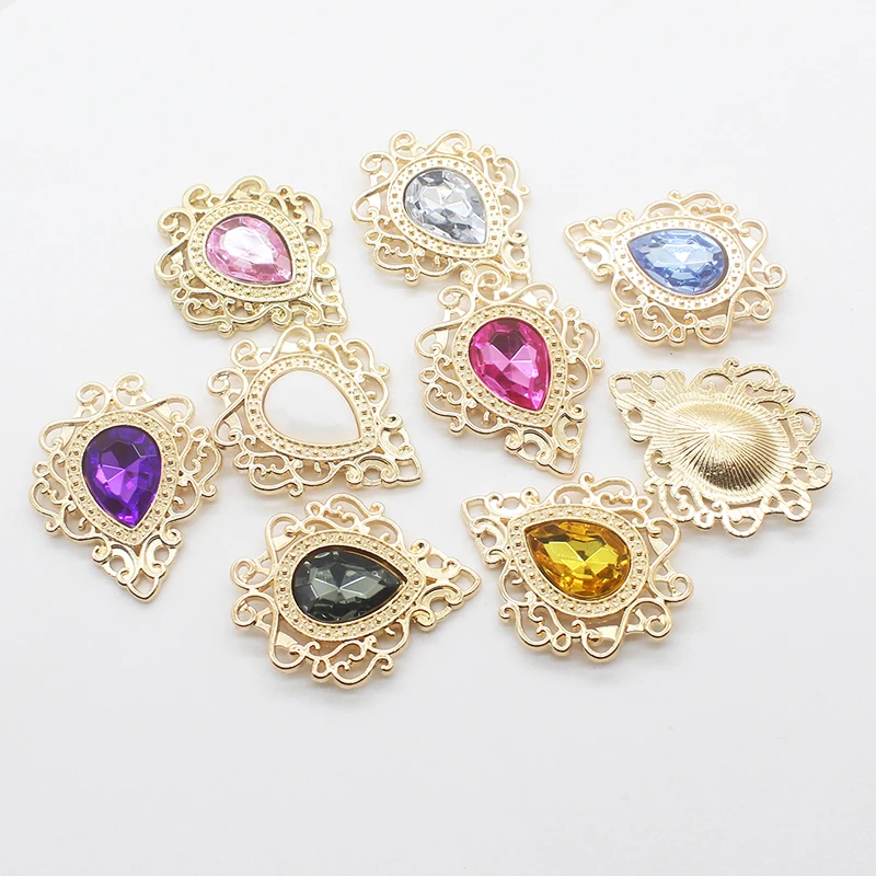 Пуговицы из акрилового сплава в виде капли 10 шт./Лот 32*25 мм | Украшения и