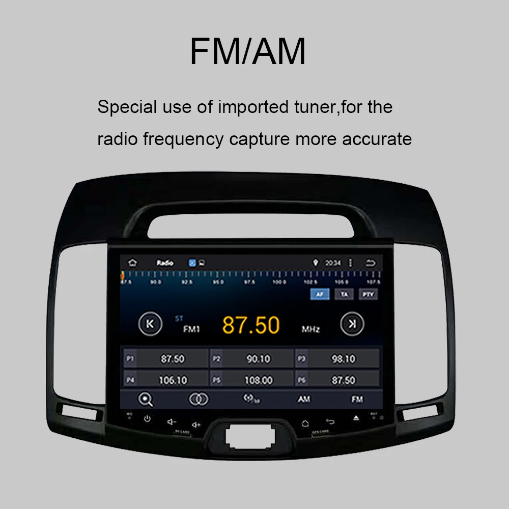 Автомагнитола для Hyundai Elantra 10 0-2007 Android 2011 4 Гб + 64 ГБ GPS-навигация стерео