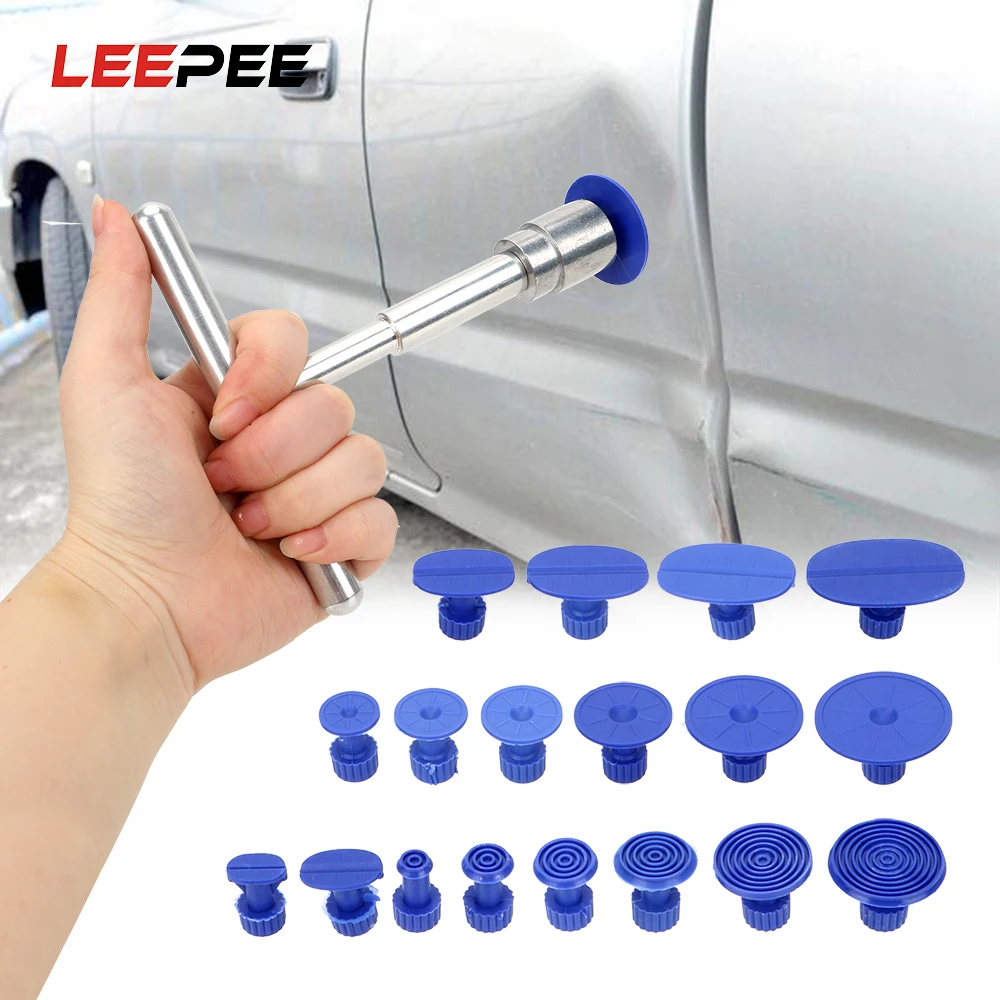 

LEEPEE Metal Car Dent Repair Puller Plastic Gasket Sheet No Glue Universal Hail Pit Sagging Repair Kit Car Repair Tools