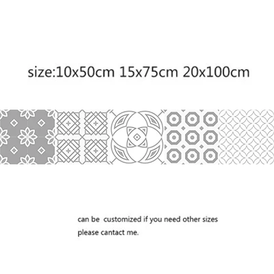 Ретро серый Плитки стены Стикеры 20*100 см Кухня шкаф для ванной комнаты