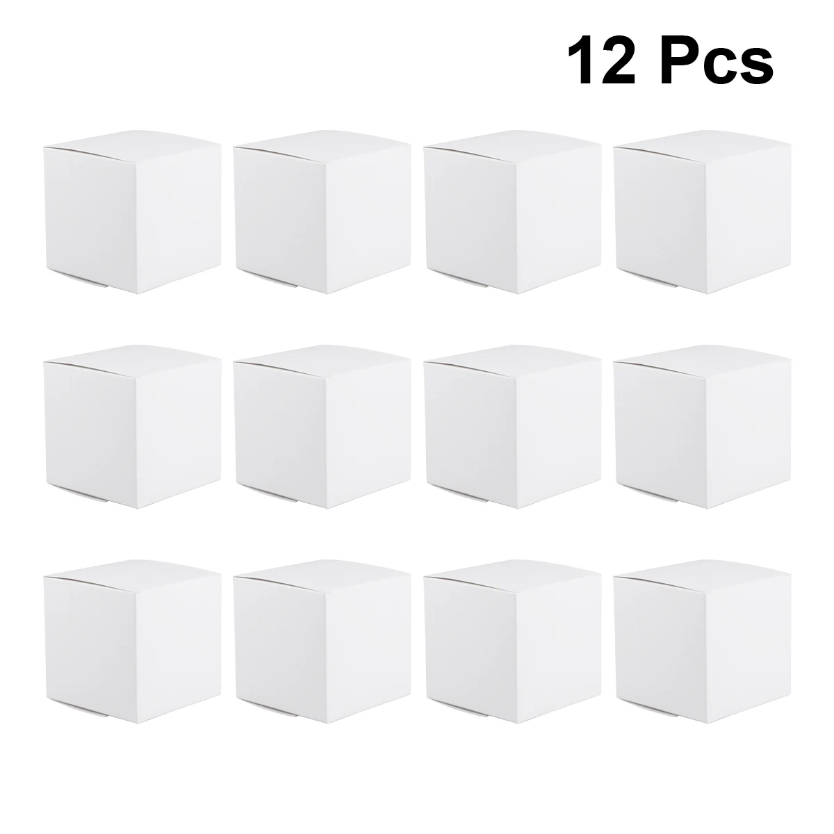 12 шт. крафт бумажная коробка квадратный складной креативный маленький
