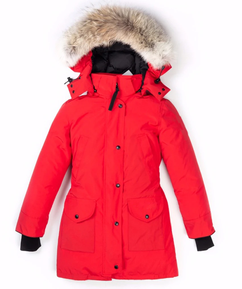 

Autumn And Winter Canadian Style Women's Outdoor Leisure Slim Warm White Goose Down Jacket