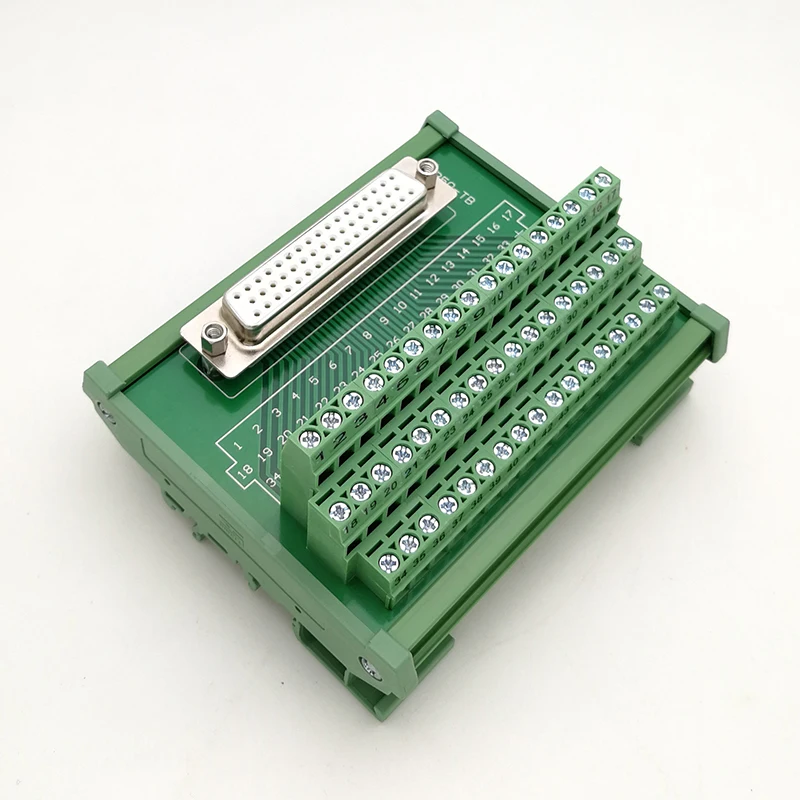 DB50 Relay Terminal Block Adapter Board DIN Rail Installation Gold-plated Socket Male and Female Optional Additional Wiring | Инструменты